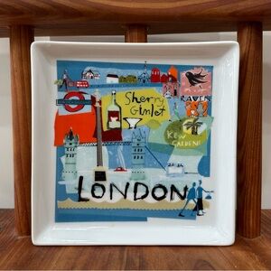 Crate & Barrel Road Trip Cities Square Plate London